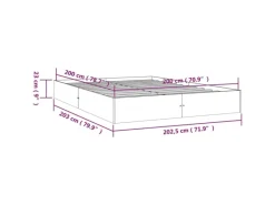 Betten^vidaXL Massivholzbett Weiß 200x200 cm1279614