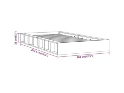 vidaXL Massivholzbett Weiß 90x200 cm1280204