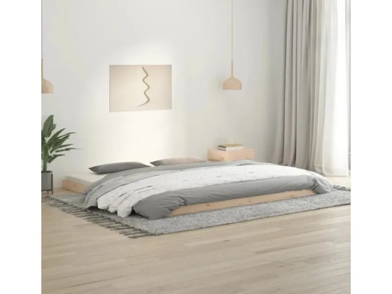 Betten^vidaXL Massivholzbett 200x200 cm Kiefer 823424