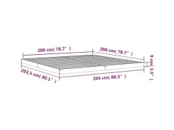 Betten^vidaXL Massivholzbett 200x200 cm Kiefer 823424