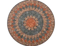 Mosaik^vidaXL Mosaik-Bistrotisch Orange/Grau 60 cm Keramik 46717