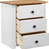 Vasen^vidaXL Nachttisch Weiß 46 x 40 x 57 cm Panama-Kiefer