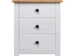 Vasen^vidaXL Nachttisch Weiß 46 x 40 x 57 cm Panama-Kiefer