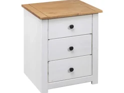 Vasen^vidaXL Nachttisch Weiß 46 x 40 x 57 cm Panama-Kiefer