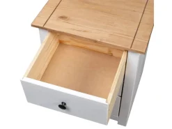 Vasen^vidaXL Nachttisch Weiß 46 x 40 x 57 cm Panama-Kiefer