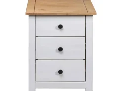 Vasen^vidaXL Nachttisch Weiß 46 x 40 x 57 cm Panama-Kiefer