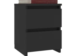 vidaXL Nachttische 2 Stk Schwarz 30x30x40 cm Holzwerkstoff