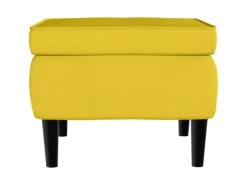 Hocker^vidaXL Ohrensessel mit Hocker Senfgelb Samt