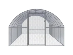 Kleintierbedarf^vidaXL Outdoor-Hühnerstall 3x8x2 m Verzinkter Stahl Modell 1