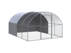 Kleintierbedarf^vidaXL Outdoor-Hühnerstall 3x4x2 m Verzinkter Stahl