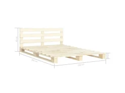 Betten^vidaXL Palettenbett Massivholz Kiefer 200x200 cm619014