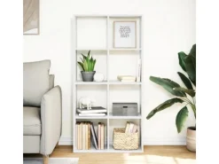 Bücherregale^vidaXL Raumteiler Bücherregal Weiß 69,5 x 29 x 137,5 cm Holzwerkstoff 858021