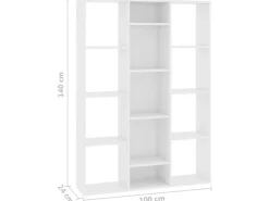 Bücherregale|Wanddekoration^vidaXL Raumteiler/Bücherregal Weiß 100x24x140 cm Holzwerkstoff