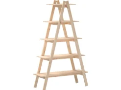 Bücherregale^vidaXL Regal mit 5 Böden A-Form 110x40x180,5 cm Massivholz Kiefer