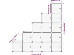 Regale Schwarz^vidaXL Regalsystem mit 15 Würfeln und Türen Schwarz PP 340554
