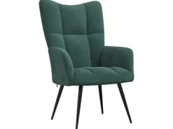 Hocker|Sessel^vidaXL Relaxsessel Dunkelgrün Samt Modell 9