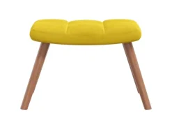 Sessel^vidaXL Relaxsessel mit Hocker Senfgelb Samt Modell 6