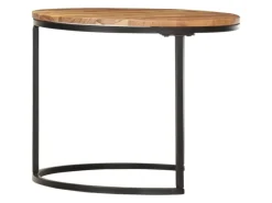 Regale Massivholz|Tische^vidaXL Satztische 3 Stk. Massivholz Akazie Modell 1