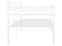 Betten^vidaXL Schlafsofa Bettgestell Weiß Metall 90x200 cm650976