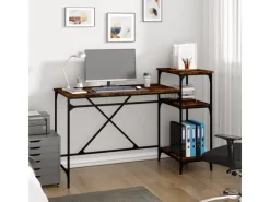 Weitere Regale^vidaXL Schreibtisch mit Regal Räuchereiche 135x50x90 cm Holzwerkstoff 826711