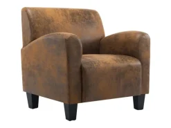 vidaXL Sessel Braun Kunstleder Wildleder-Optik