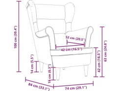 vidaXL Sessel 74x84x100 cm Stoff 4016902