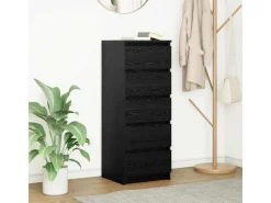 Sideboards^vidaXL Sideboard mit Schubladen Schwarz Eichen-Optik 37,5x35x99 cm 861761