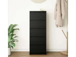 Sideboards^vidaXL Sideboard mit Schubladen Schwarz Eichen-Optik 37,5x35x99 cm 861761