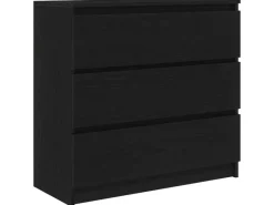 vidaXL Sideboard Schwarz Eichen-Optik 80x35x76 cm Holzwerkstoff 861734