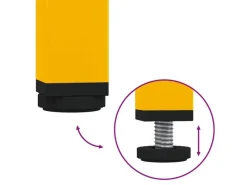 vidaXL Sideboard Senf 135x39x73,5 cm Kaltgewalzter Stahl 3307164