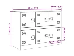 Sideboards|Kommode^vidaXL Sideboard Senf 99x39x73 cm Stahl 841796