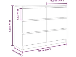 Sideboards|Kommode^vidaXL Sideboard 100x35x76 cm Holzwerkstoff 3328498