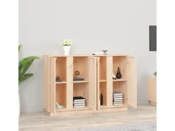 vidaXL Sideboard 120x35x80 cm Massivholz Kiefer 814494