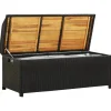Sitzbänke^vidaXL Sitzbank mit Stauraum 120 cm Poly Rattan Schwarz