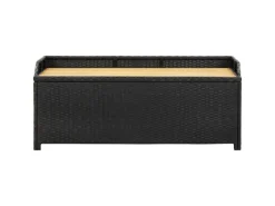 Sitzbänke^vidaXL Sitzbank mit Stauraum 120 cm Poly Rattan Schwarz