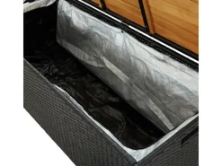 Sitzbänke^vidaXL Sitzbank mit Stauraum 120 cm Poly Rattan Schwarz