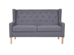 vidaXL 2-Sitzer-Sofa Stoff Grau