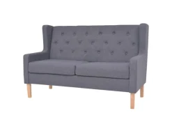 vidaXL 2-Sitzer-Sofa Stoff Grau
