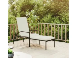 Hocker^vidaXL Sonnenliege mit Fußhocker PE-Rattan 317629