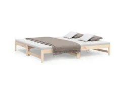 Betten^vidaXL Tagesbett Ausziehbar 2x(80x200) cm Massivholz Kiefer1369472