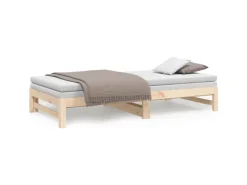 Betten^vidaXL Tagesbett Ausziehbar 2x(80x200) cm Massivholz Kiefer1369472