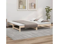 Betten^vidaXL Tagesbett Ausziehbar 2x(80x200) cm Massivholz Kiefer1369472