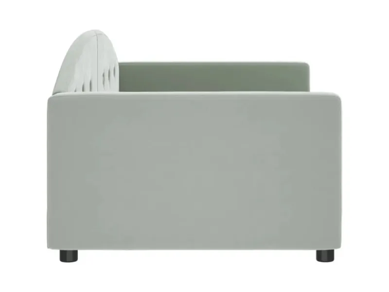 vidaXL Tagesbett Hellgrau 90x200 cm Samt1851818