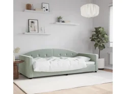 vidaXL Tagesbett Hellgrau 90x200 cm Samt1851818