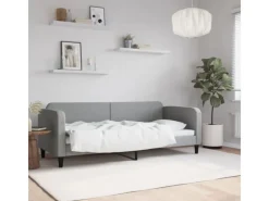 Betten^vidaXL Tagesbett Hellgrau 80x200 cm Stoff1843713