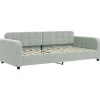 Betten^vidaXL Tagesbett Hellgrau 90x200 cm Samt1851836