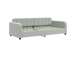 Betten^vidaXL Tagesbett Hellgrau 90x200 cm Samt1851836