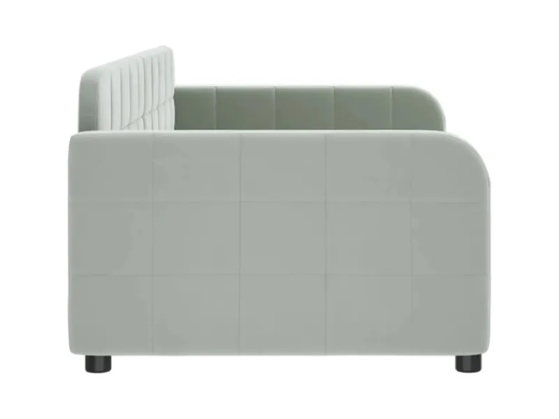 Betten^vidaXL Tagesbett Hellgrau 90x200 cm Samt1851836