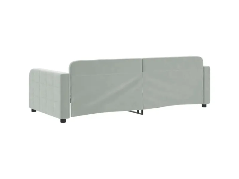 Betten^vidaXL Tagesbett Hellgrau 90x200 cm Samt1851836