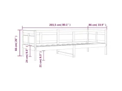 Betten^vidaXL Tagesbett Massivholz Kiefer 80x200 cm1279818